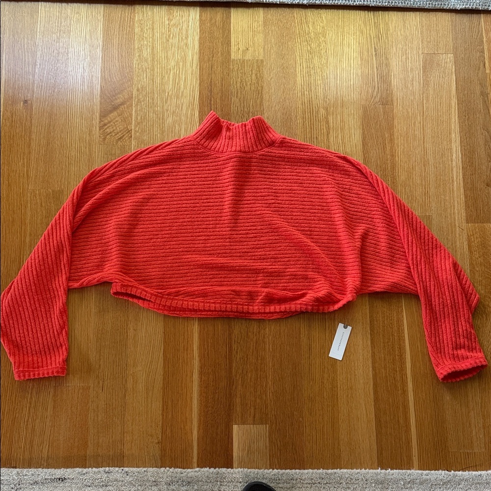 Pilcro Vibrant Orange Knit Top